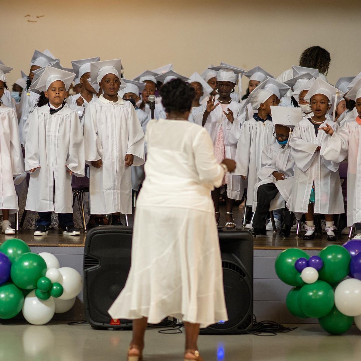 KIPPNO's tweet photo. Introducing the graduating kindergartners of #KIPPMorial! We are so proud of you all! We can’t wait to see you in 1st grade! 🎓🐺 https://t.co/5a6URLgctB
