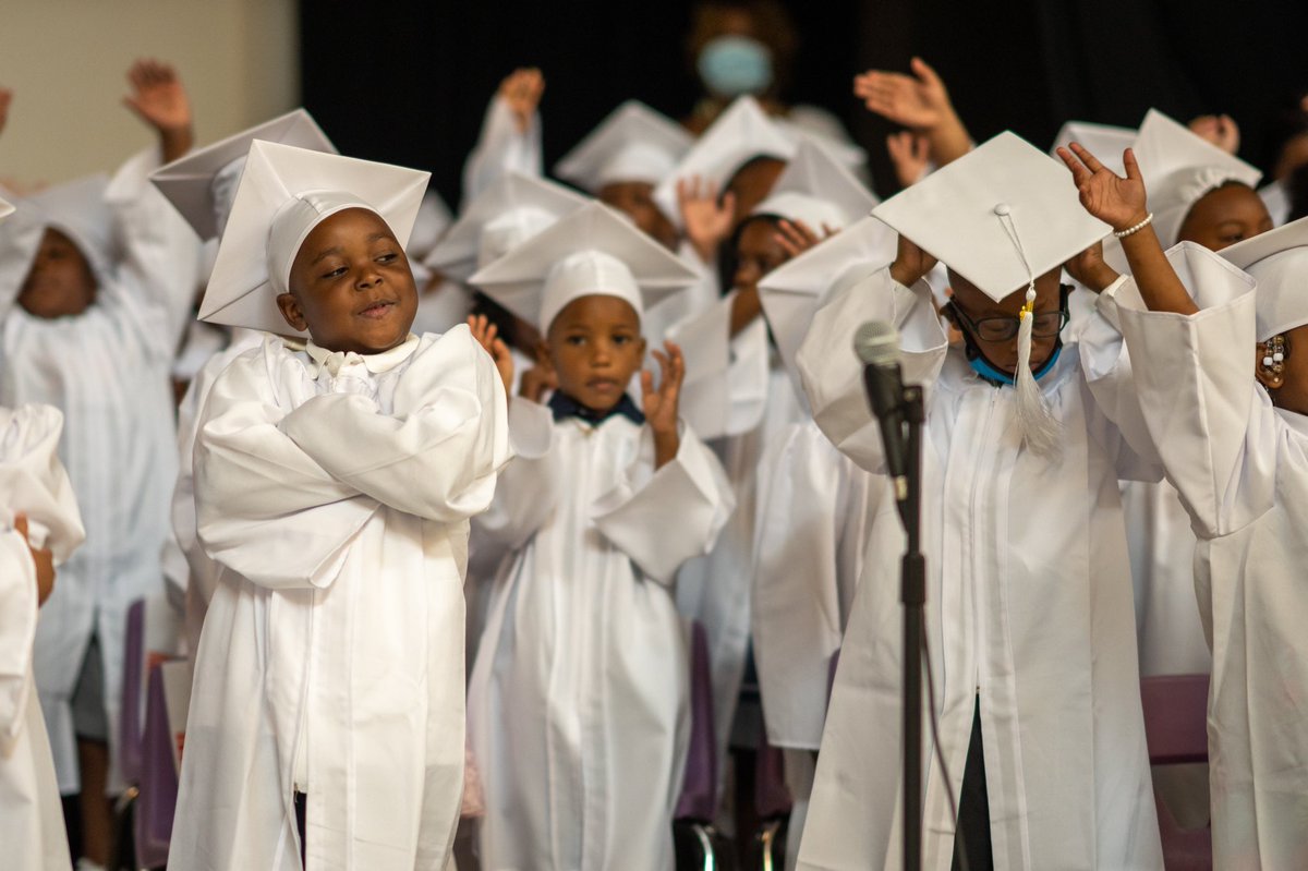 KIPPNO's tweet photo. Introducing the graduating kindergartners of #KIPPMorial! We are so proud of you all! We can’t wait to see you in 1st grade! 🎓🐺 https://t.co/5a6URLgctB