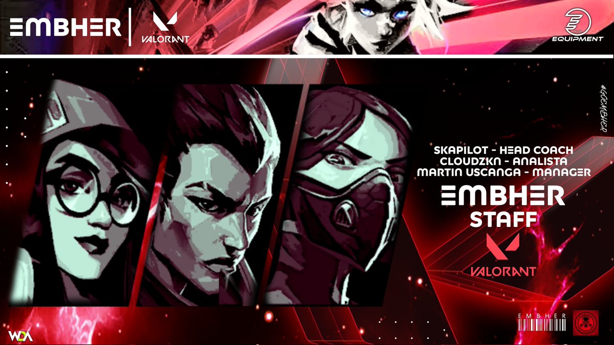 💥 BIENVENIDOS 💥
Presentamos Nuestro Staff Técnico encargado de nuestro roster dentro de <a href="/VALORANTes/">VALORANT</a> 🤝🏽🎮

Es emocionante trabajar con un personal de tan alto nivel 🏆

🇨🇴 <a href="/Skapilot1/">Skapilot</a>
🇲🇽 @CloudzKn
🇲🇽 @cveMartin 

#LetsGoEMBHER #GADESHEQUIPMENT