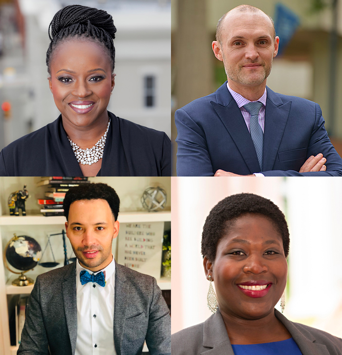 wlulaw's tweet photo. Congratulations to our professors Carliss Chatman @carlissc and Alan Trammell @Alan_Trammell on receiving tenure and to Brandon Hasbrouck @b_hasbrouck and Carla Laroche @CarlaTheRock on their promotions to associate professor! https://t.co/S0XyHLFqLC