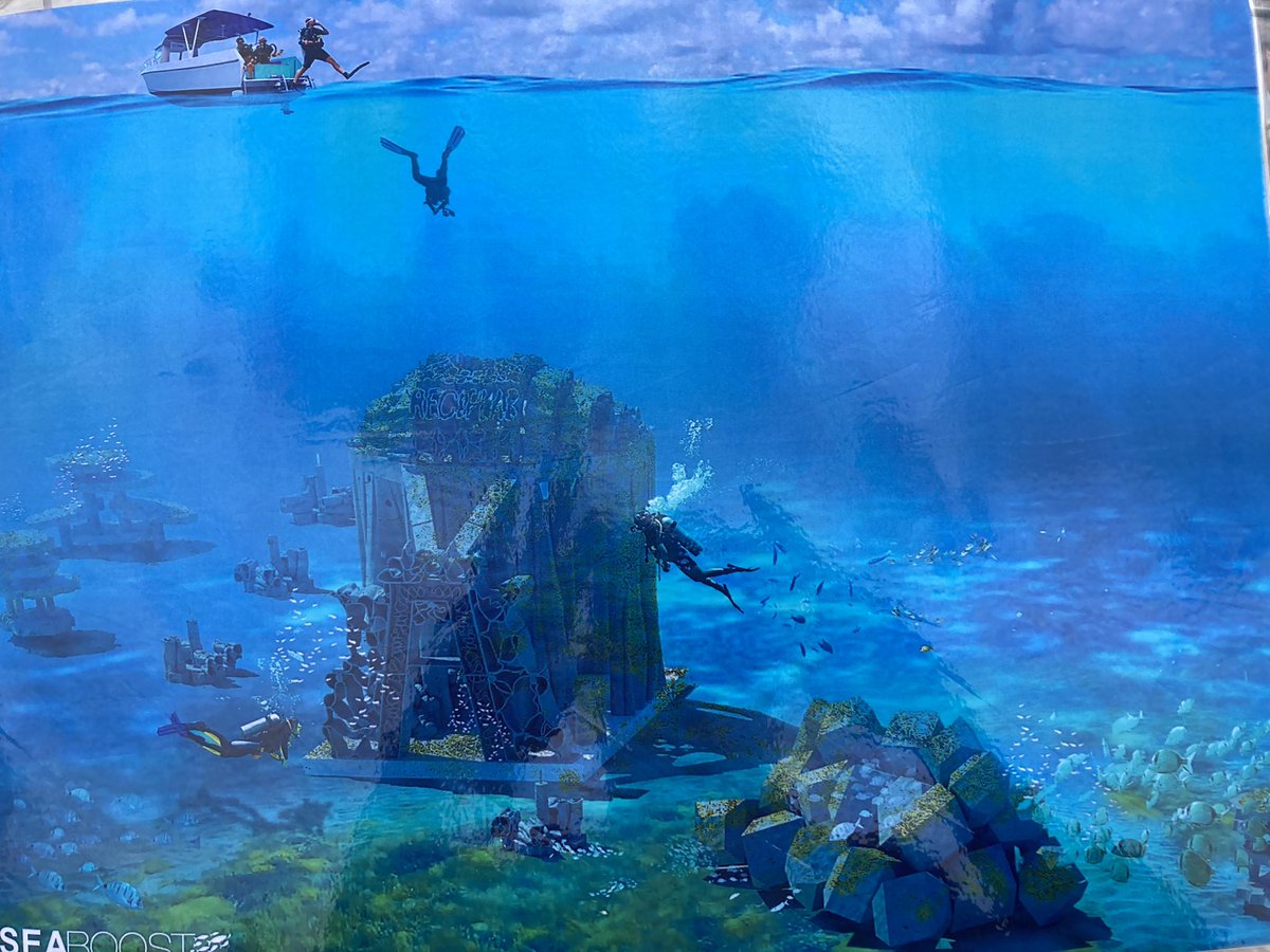 Inauguration d’un récif artificiel réalisé par la société <a href="/Seaboost/">Seaboost</a> et cofinancé par la région @occitanie qui sera bientôt immergé dans l’aire marine protégée de la ville d’#Agde.  Reconquête de la biodiversité marine grâce à des procédés uniques au monde ! #Planlittoral21