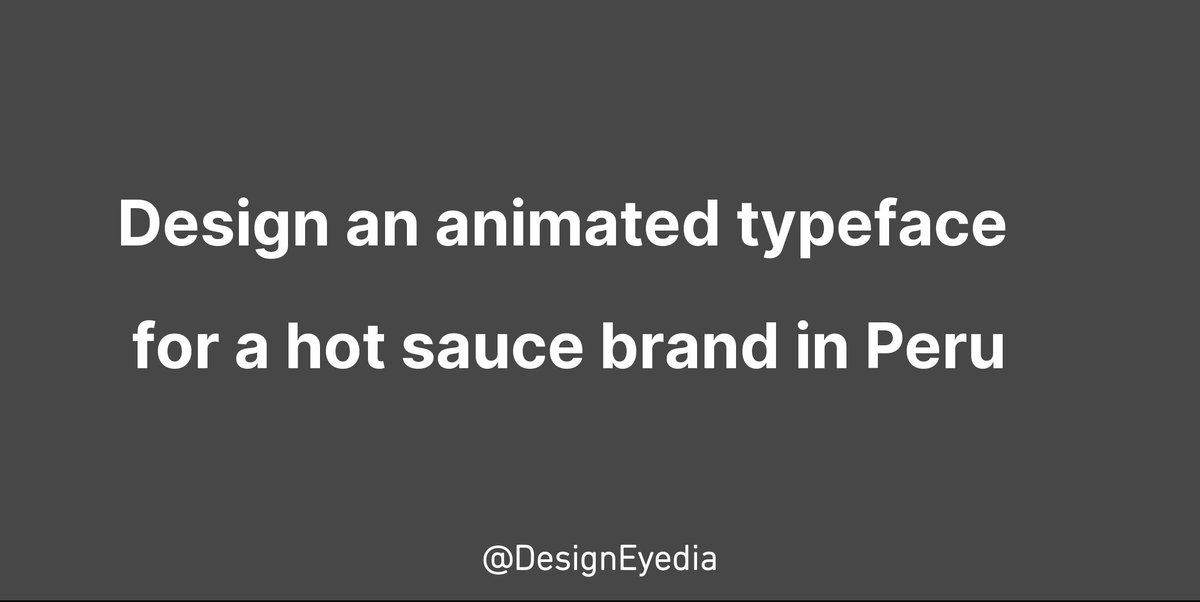 Design an animated typeface  for a hot sauce brand in Peru #design #ideas #designeyedia https://t.co/EUVP88U8Br