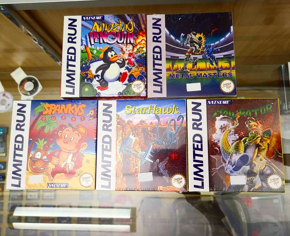 Game_Realms's tweet photo. We got #Nintendo #Gameboy @LimitedRunGames #videogames in stock at @Game_Realms in #Burbank #California!
#Natsume #TailGator #AmazingPenguin #Penguin #SpankysQuest #Monkey #StarHawk #MetalMasters
#Cute #cartoon
#Retro #Vintage #Classic #Nostalgia #RetroGaming #gaming #retrogames https://t.co/aBmGLfbdUH