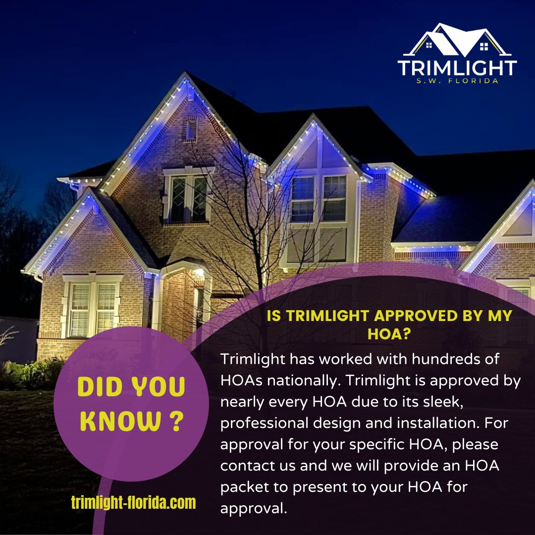 𝐈𝐒 𝐓𝐑𝐈𝐌𝐋𝐈𝐆𝐇𝐓 𝐀𝐏𝐏𝐑𝐎𝐕𝐄𝐃 𝐁𝐘 𝐌𝐘 𝐇𝐎𝐀?
🎇

#Trimlight #Lightingfacts #LightingIdea #Lighting #SouthWestFlorida #SWFL

𝐂𝐨𝐧𝐭𝐚𝐜𝐭 𝐨𝐮𝐫 𝐰𝐞𝐛𝐬𝐢𝐭𝐞 trimlight-florida.com 𝐭𝐨 𝐥𝐞𝐚𝐫𝐧 𝐦𝐨𝐫𝐞 𝐝𝐞𝐭𝐚𝐢𝐥𝐬! 👆