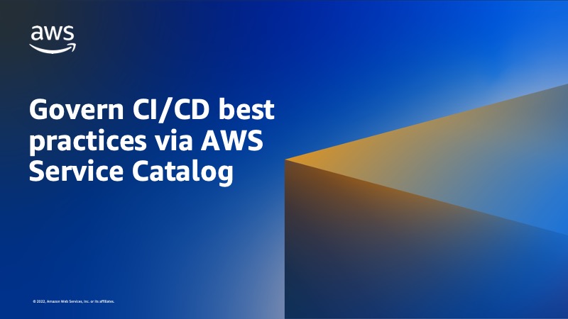 Govern CI/CD best practices via AWS Service Catalog dlvr.it/SQwGzd