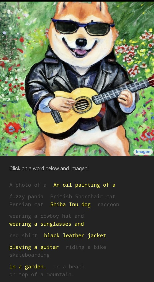 GillVerd's tweet photo. New DALLE-like text-to-art image generator from @GoogleAI called #Imagen. Seems like AI for art progress keeps accelerating! 🤖🎨🚀

https://t.co/NXB84i4QaN https://t.co/V7bAOIwbSL