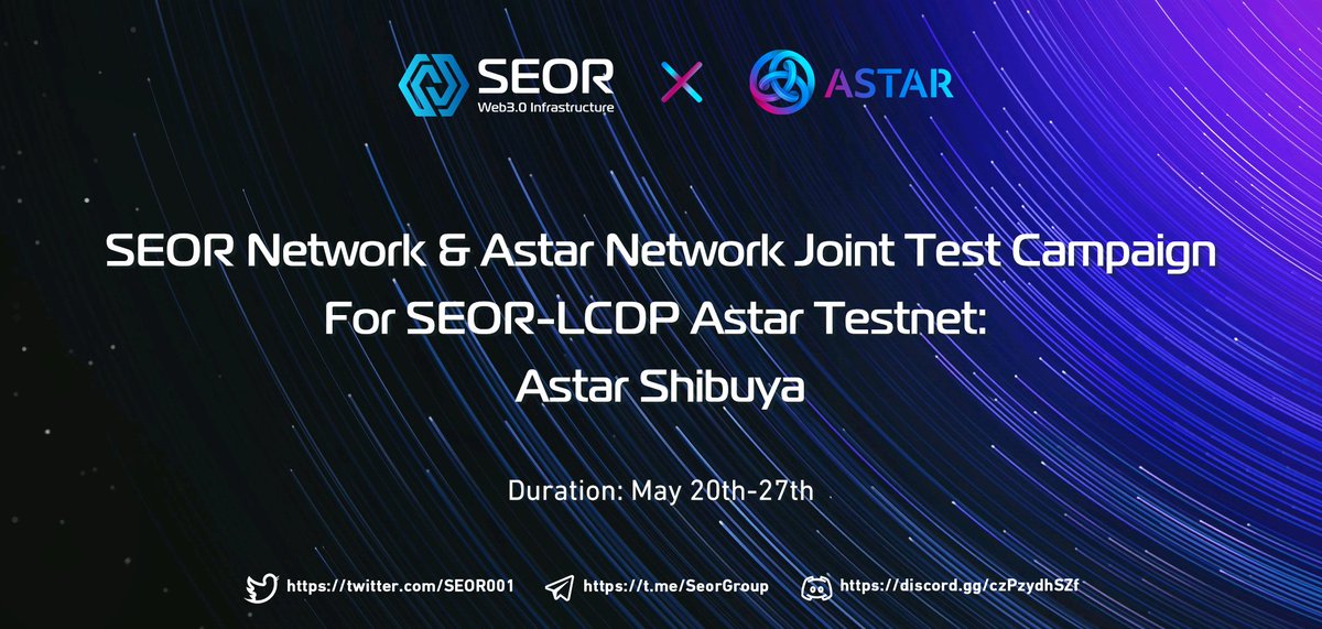 ropoza (@insaf18133367) on Twitter photo 🦭I have participated in SEOR & Astar Joint Test Campaign for SEOR-LCDP Astar-Shibuya Testnet
⬇️Come join in us to get the OAT reward
🔗Link: x.com/SEOR001/status…
🟦<a href="/SEOR001/">SEOR Network</a> <a href="/AstarNetwork/">Astar Network</a>
🟦#SEOR #AstarNetwork $ASTR #Web3 🦭I have participated in SEOR & Astar Joint Test Campaign for SEOR-LCDP Astar-Shibuya Testnet
⬇️Come join in us to get the OAT reward
🔗Link: x.com/SEOR001/status…
🟦<a href="/SEOR001/">SEOR Network</a> <a href="/AstarNetwork/">Astar Network</a>
🟦#SEOR #AstarNetwork $ASTR #Web3