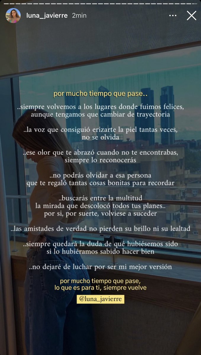Luna_Javierre's tweet photo. por mucho tiempo que pase, lo que es para ti, siempre vuelve https://t.co/rZuQH9vP3C