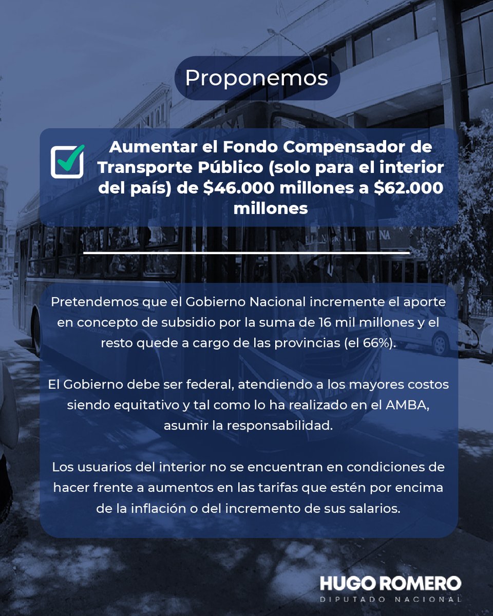 Ante la suba en los sueldos de los choferes -UTA-, el gobierno nacional cubrió el 100% del aumento al personal en AMBA pero destinó fondos insignificantes para el resto de las provincias, profundizando la inequidad en los subsidios al transporte. Debido a eso👇