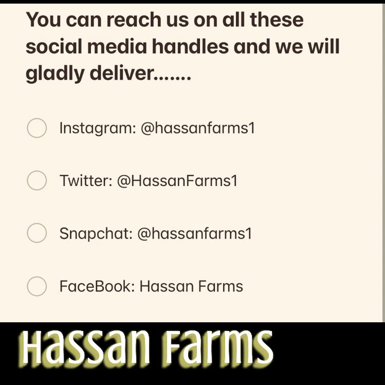 Our social media handles . Thank you .