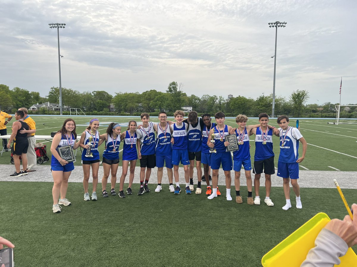 CTBarkalow's tweet photo. Congrats to the boys and girls track teams.  Both B Division champs!!!  And took home tons of hardware at todays All-Star Meet.  Also congrats to Rachael and Charlie on winning All-Star MVP!!! https://t.co/hhM2A1Xryp