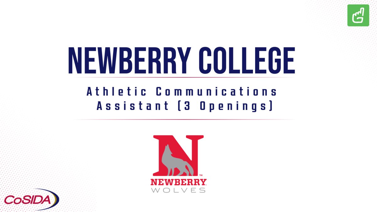 CSCcareers's tweet photo. Job Posting🚨🚨- @NewberrySports Athletic Communications Assistant (3 Openings)

https://t.co/3gbceCpVuT https://t.co/LSlkWNmNK0