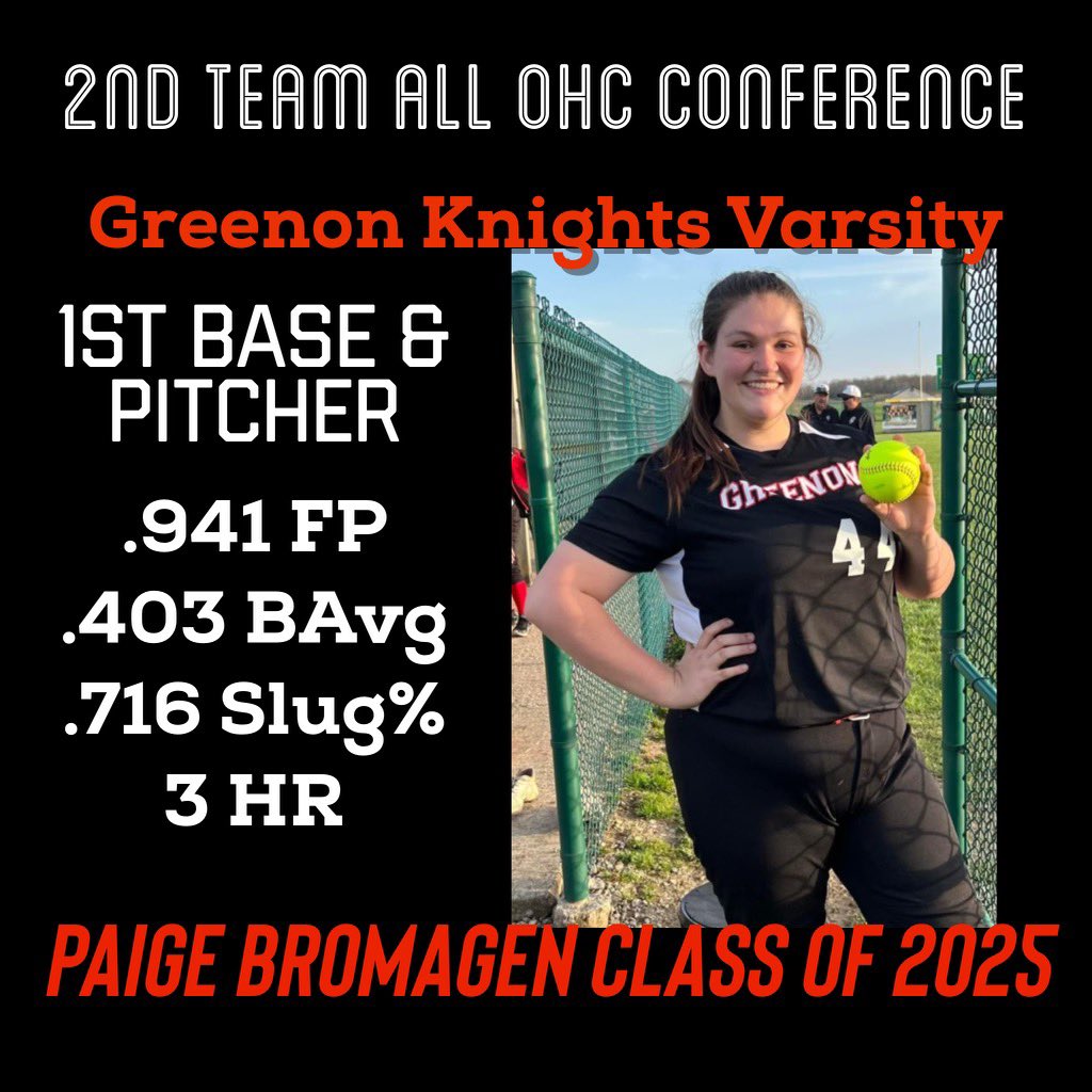 2nd Team All-OHC 🥎 <a href="/GreenonSchools/">Greenon Schools</a>
