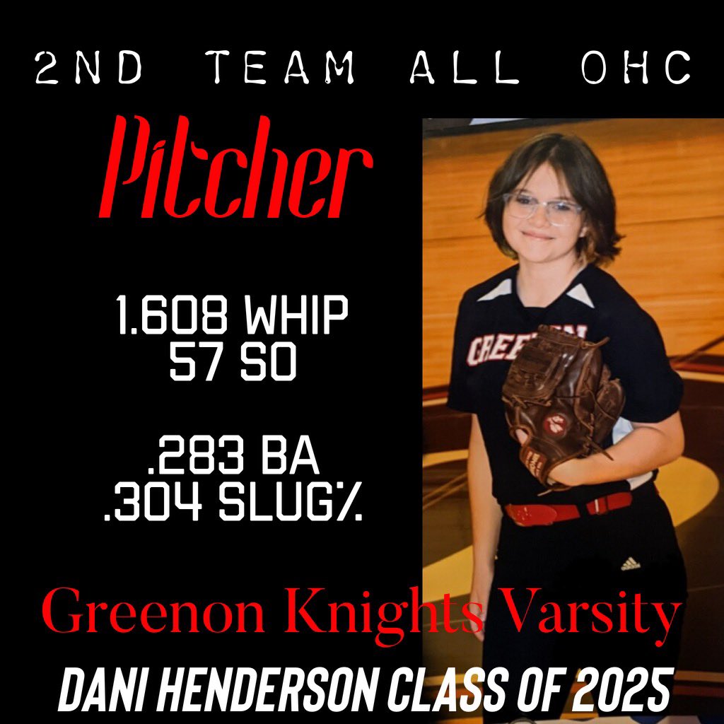 2nd Team All-OHC 🥎 <a href="/GreenonSchools/">Greenon Schools</a>