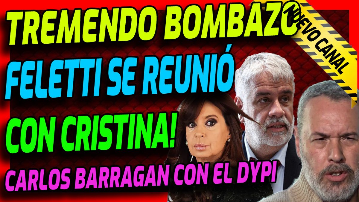 claudio_laradio's tweet photo. BOMBAZO!!!
🔴 ¿Feletti se reunió con CRISTINA FERNANDEZ??!
👇👇 AUDIO EN LINK👇👇
📣 CARLOS BARRAGÁN con @PabloDipierri #Feletti #FelettiCoherente
https://t.co/HEZfOoelsM https://t.co/kqrterQM0d