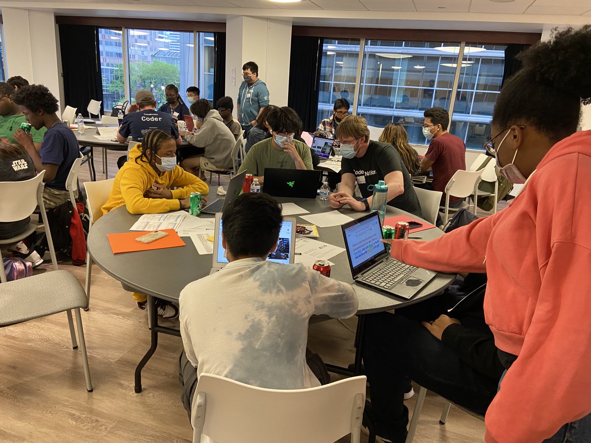 CMEFoundation's tweet image. No better way to spend a Saturday than seeing students in action at the @itsCodeNation #hackathon! Students worked hard all day to design and develop apps and websites for the challenge. #CNHacks