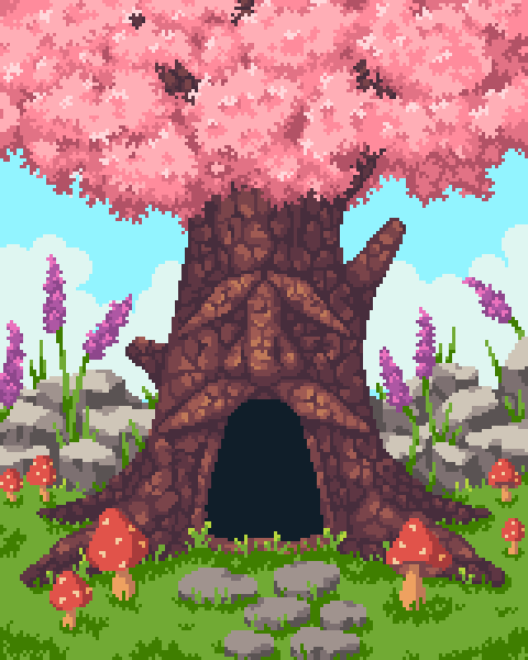 rsvpasap1's tweet photo. The Great Deku Tree 🌳

#pixelart #zelda #aseprite https://t.co/hIf8O6uX7s