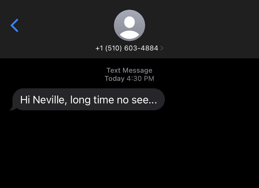 Got this text today and I am terrified