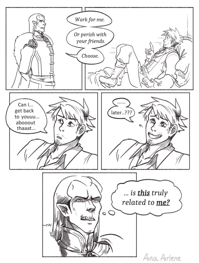 AnaArlene_art's tweet photo. Escher knew, so that probably means Strahd knew he was related to Paultin, right?? Maybe not the replacement for Barovia he had in mind lol
and god, you almost forget that Paultin was originally a blonde!
@ChrisPerkinsDnD @NateWantsToBtl 
#dicecameraaction #wafflecrew https://t.co/viD9vpuNn0
