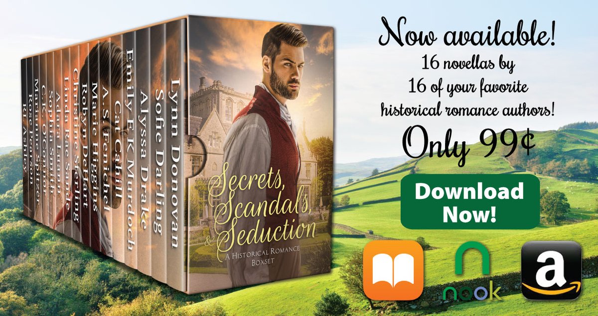 chatsipandread's tweet photo. NOW LIVE 
There’s never been a better time to read #histrom - this gorgeous boxset, SECRETS, SCANDALS, AND SEDUCTION, is ready for you. Just 1 click to order 16 brand new stories of lords, laughter, and even a little love… https://t.co/5fyttyG2da 

#SSS https://t.co/LtRRf2OITF