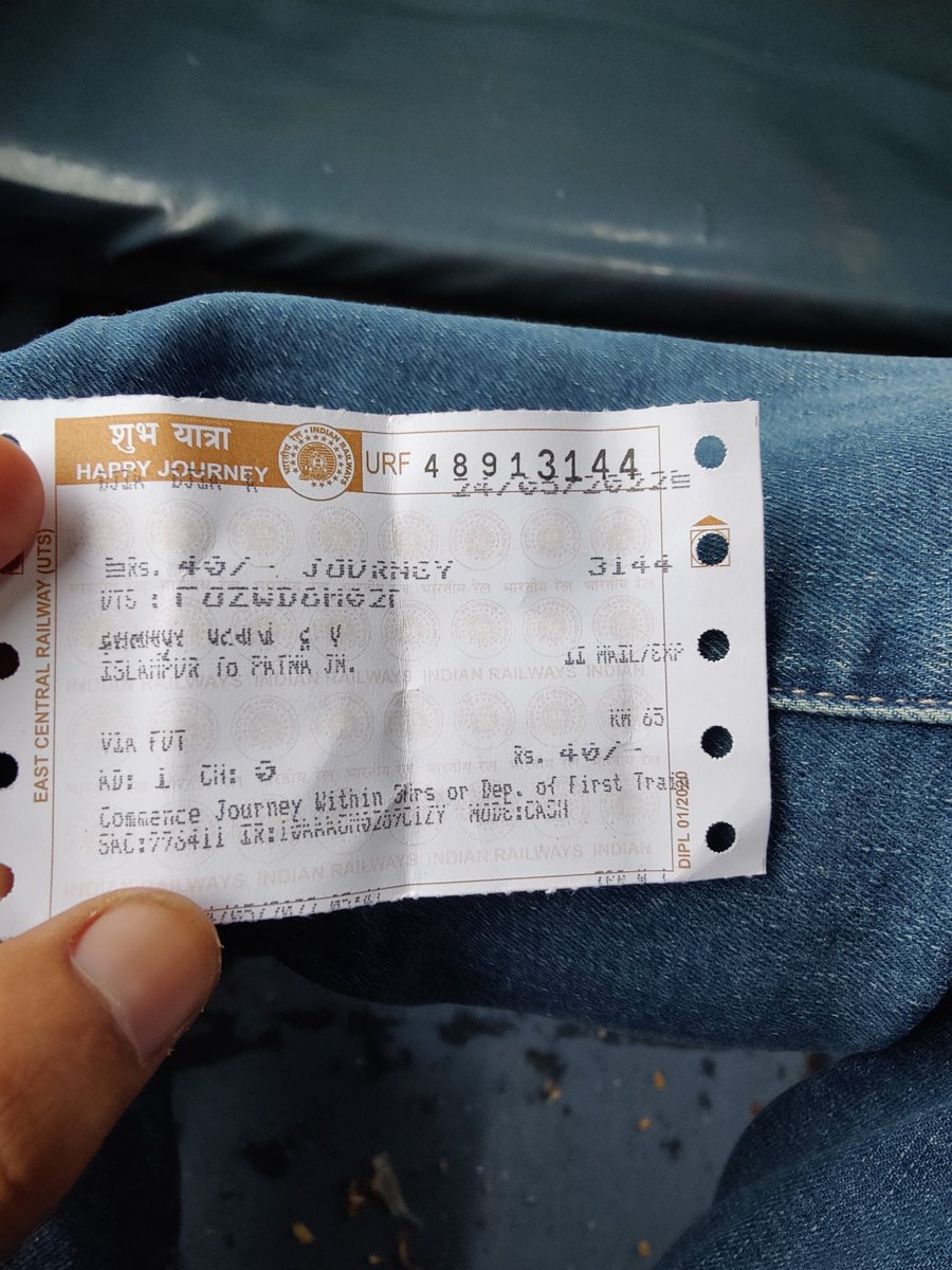 mahipal911's tweet photo. @RailMinIndia please look in the difference between fare, when ticket is booked by online(rs 20) and offline(rs 40) for same stations
How it is possible?
20 rs for Printing the paper is much more
@PiyushGoyal @PiyushGoyalOffc 
@ECRlyHJP https://t.co/RzAYDEWDPG