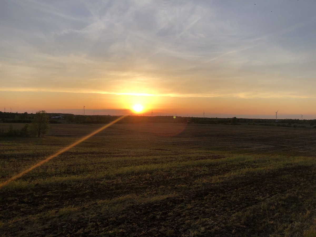 JoshJansen7's tweet image. Sunset from one of the highest points in Haldimand county