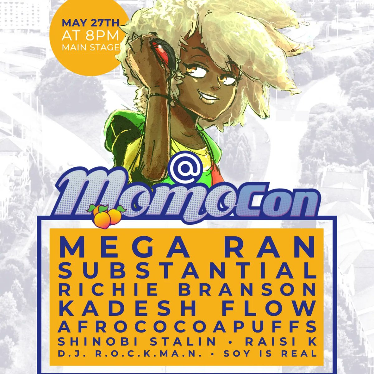 This entire weekend at <a href="/momocon/">MomoCon</a> is gonna be BONKERS. I'm rocking on the <a href="/BytesAnBeats/">BytesAnBeats 🔜Momocon</a> showcase Friday with some heavy hitters. Aside from that &amp; <a href="/animeraptakeovr/">Anime Rap Takeover</a> Saturday, I just saw that..... The homies <a href="/SuperSoulBros/">Super Soul Bros</a> is also on the lineup.....?!?! Weekend bout to go SILLY 🔥🔥