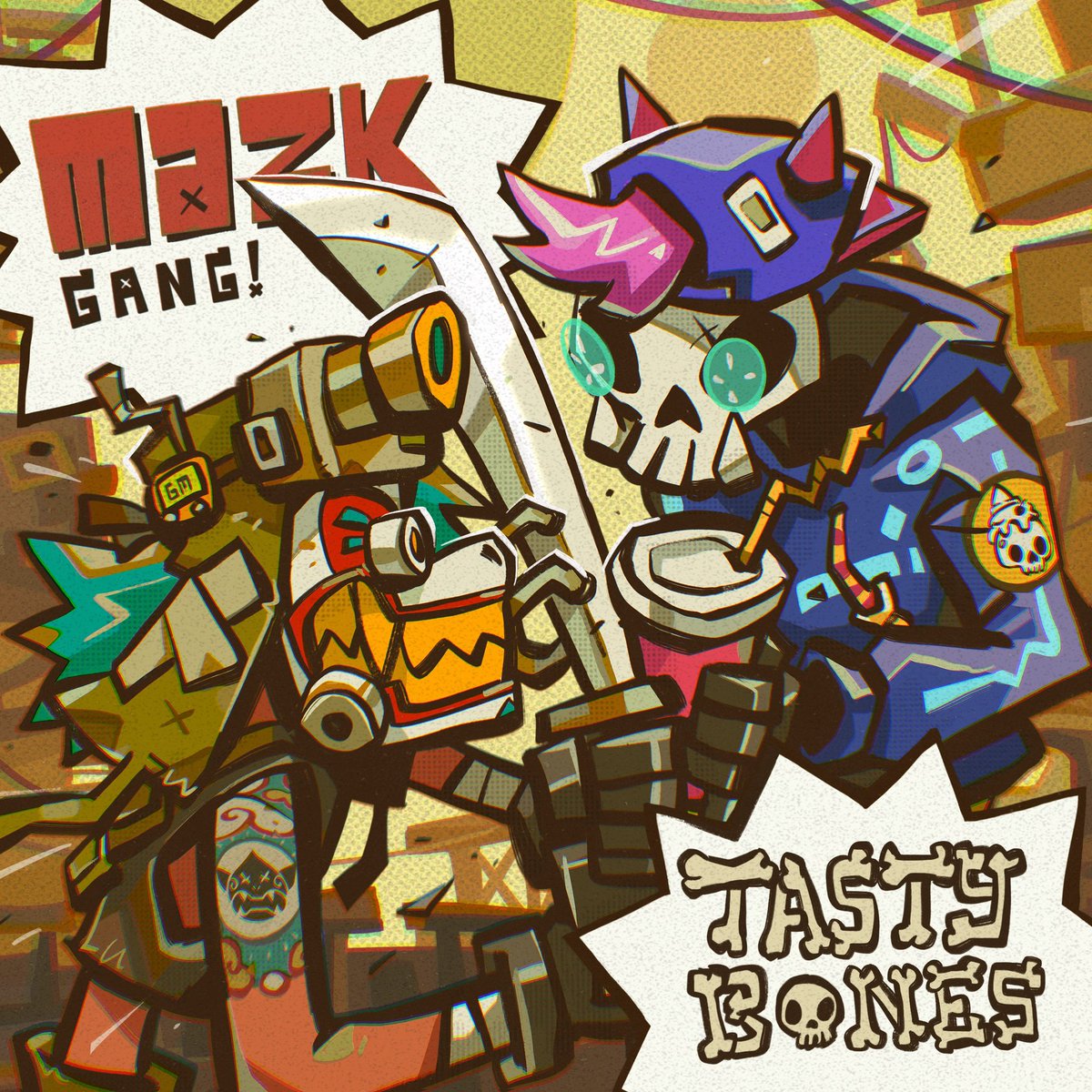 Mazkgang x TastyBones 

our frens over at Mazkgang allocated 2 WL spots for us! 🔥 

how to enter:
- follow both 
<a href="/Mazkgang/">𝐌𝐀𝐙𝐊 𝐆𝐀𝐍𝐆 👹</a> + <a href="/TastyBonesNFT/">Tasty Bones ☠️</a>
- like + rt
- ends in 24 hrs