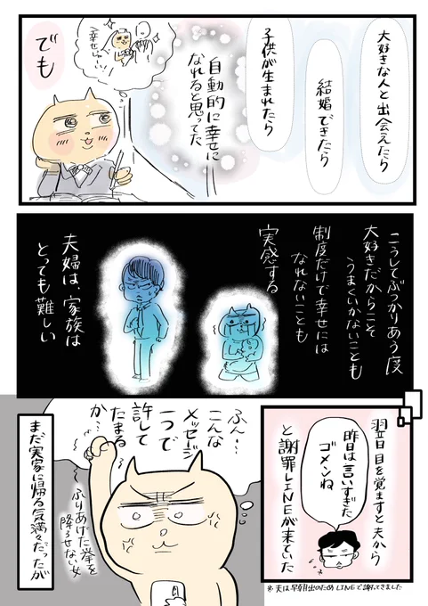 深夜の別居騒ぎ(2/3)続きはリプ欄に!#漫画が読めるハッシュタグ#今日もわたしをひとり占め 