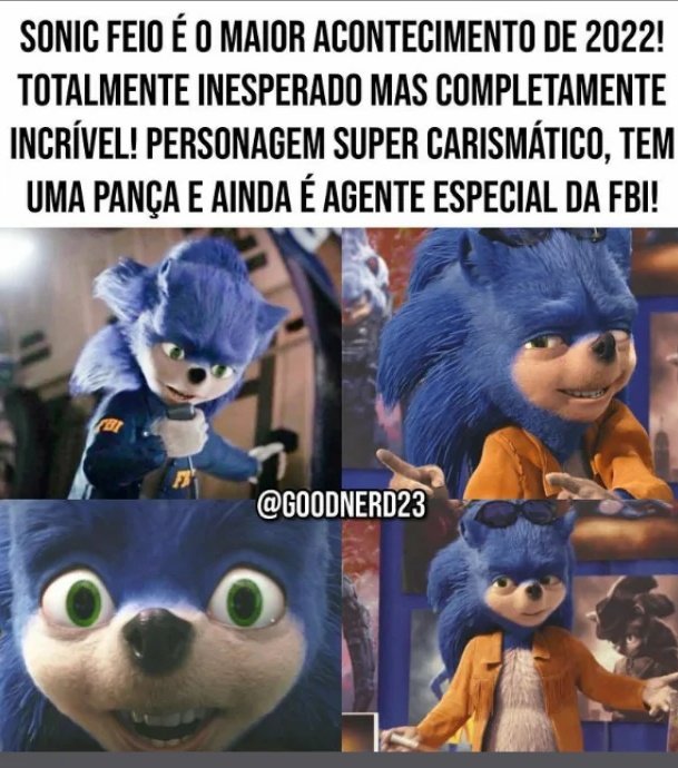 Ian on X: Eu te amo Sonic feio, mais do que o Sonic bonito kkkk 💙   / X