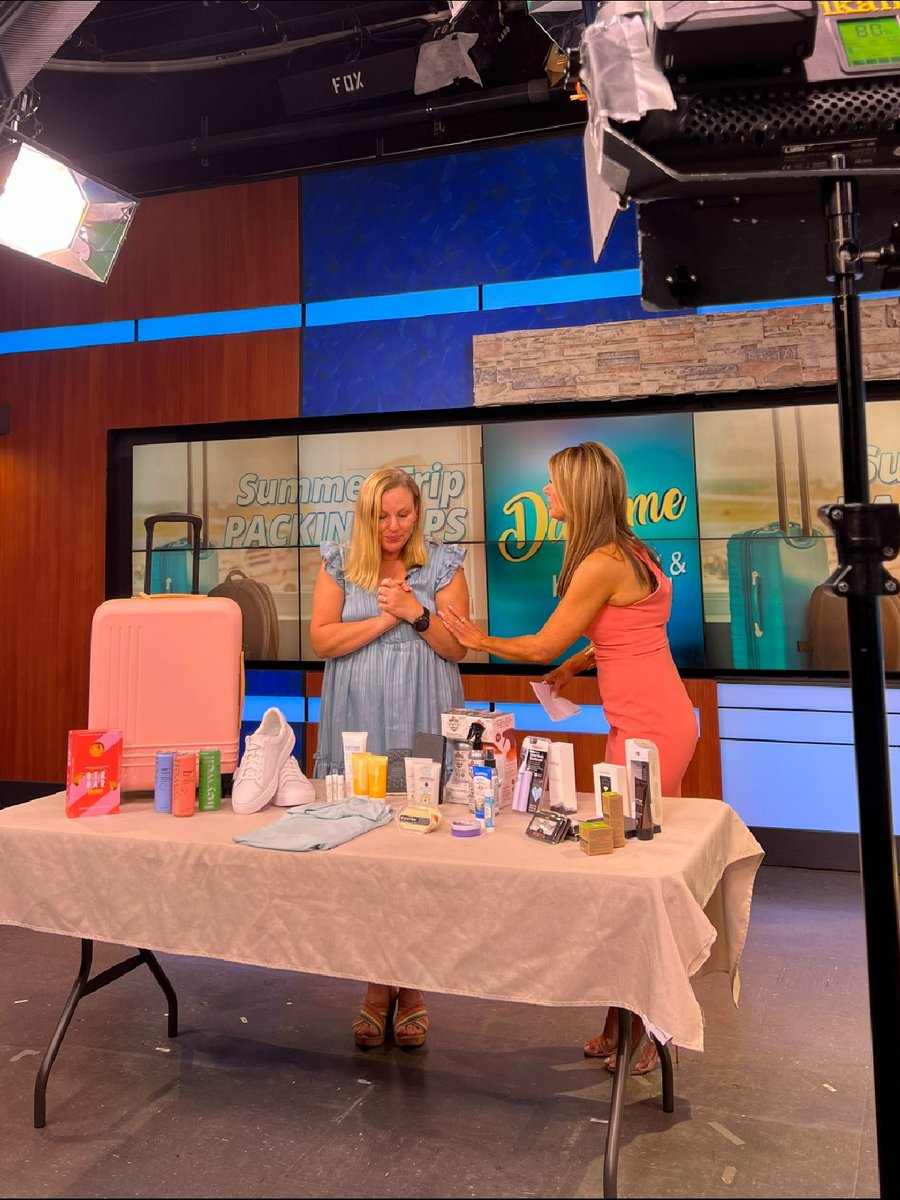 lifestyletexas's tweet image. Check out our behind the scenes candid shots on @iwatchdaytime with @kimberlyfox_tv and @estebansolistv! 📸And check out our packing for summer travel article in the link in our bio! 👙#TLM #bts #SummerPackingTips