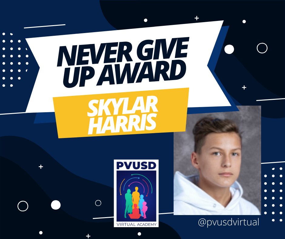 BobbieGrennier's tweet photo. So proud! My student, Skylar Harris, 2022 Never Give Up Award Winner for the Virtual Academy! ❤️
@pvusdvirtual @PrincipalPonzio @mlrod32
 @PajaroValleyUSD https://t.co/8cMn6aNuM9