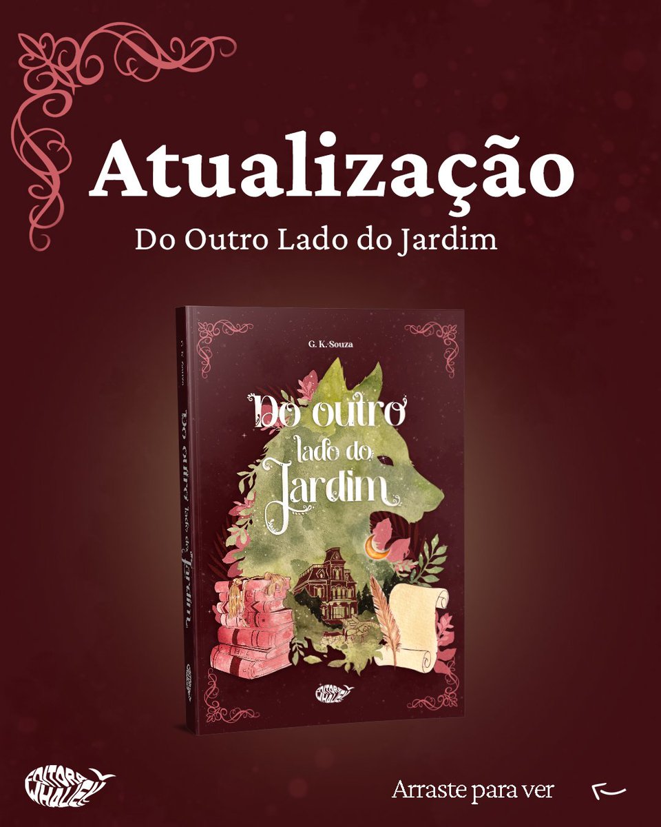 EditoraWhalien's tweet photo. Atualização: Do Outro Lado do Jardim + diagramação. 🐺

Entrando no feed da editora você encontra mais atualizações sobre seus livros favoritos! ✨ https://t.co/u80JAzjQeu