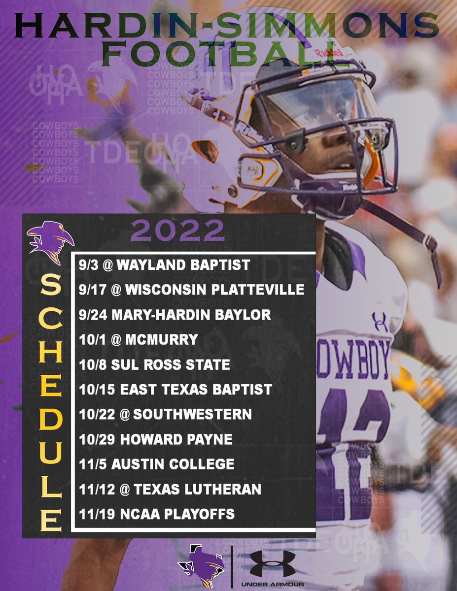 HSU Cowboys 2022 Schedule #HOOYAH