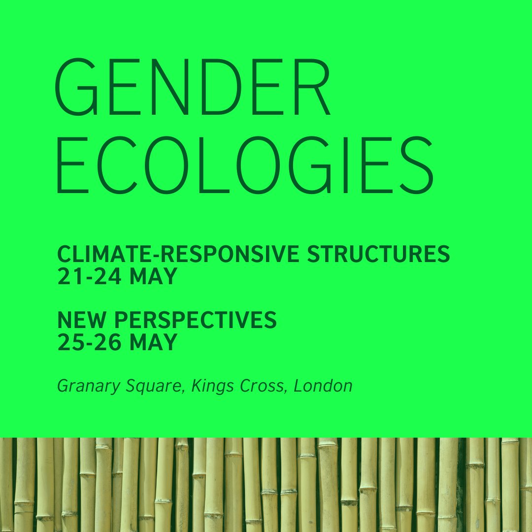 collective_fame's tweet photo. Join in open discussions #GenderEcologies focusing on the intersection of gender, climate and sustainability. 24 May 2022 @ 3pm. Talk with architects Yasmeen Lari, Sumayya Vally and @Tumpa_Fellows in Granary Square.
#Climatecrisis #empower #women #equality
https://t.co/rn6plx7YM1 https://t.co/JCbLs1xFRE