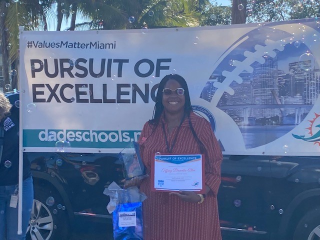 MDCPS's tweet photo. .@StdtSvcsMDCPS is traveling across the county to celebrate outstanding students, faculty members and schools as part of the 2022 Values Matter Miami Pop-up Awards Ceremonies. Congratulations to all of the winners! #ValuesMatterMiami https://t.co/n4gv1BloiX