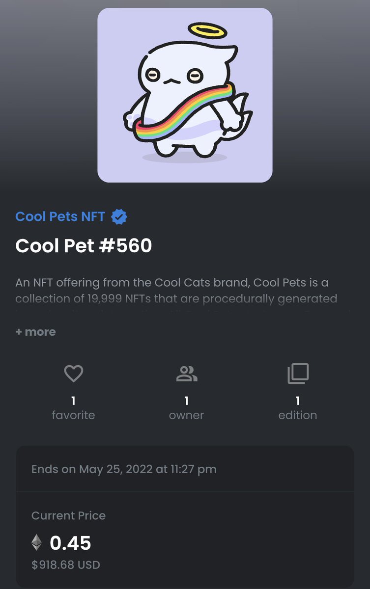 BallAgnostic's tweet photo. #Coolpets deal of the day. Got a very #clean 🌈 x 😇  air-pet for only .04 above floor today. Definitely a steal as we got some nice token sinks added to #cooltopia this wk. Hoping to see $milk 📈 as 2022 roadmap continues to unfold #milkwhale #petsfollowpets https://t.co/FcMwKq3O9H