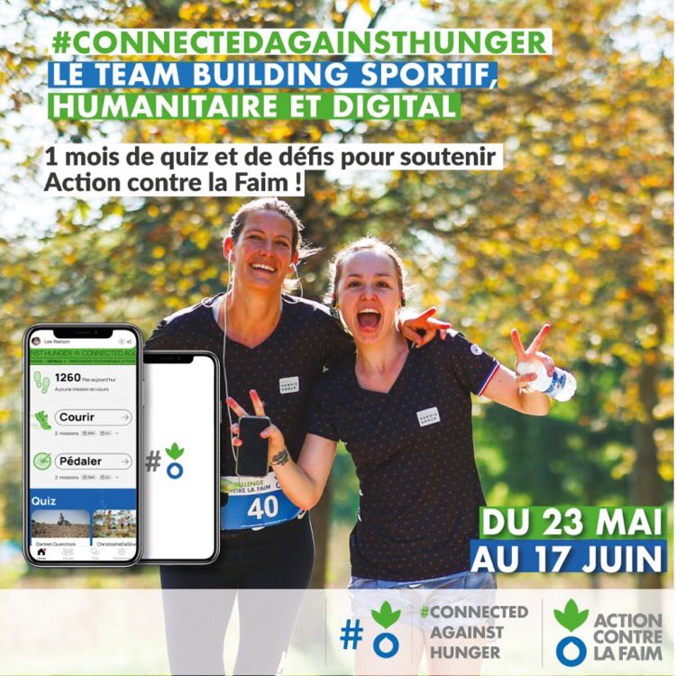 Solen_Carreau's tweet photo. 🎯 Du 23 Mai au 17 Juin, @ACF_France organise la nouvelle édition de son challenge sportif digital pour les entreprises.
💬 Je suis fière de participer à cette nouvelle expérience humanitaire dans un challenge connecté sportif et solidaire ! ☘️🧘🏻♀️🚴🏃🏻♀️
#Connectedagainsthunger https://t.co/q6HOcMXcvQ
