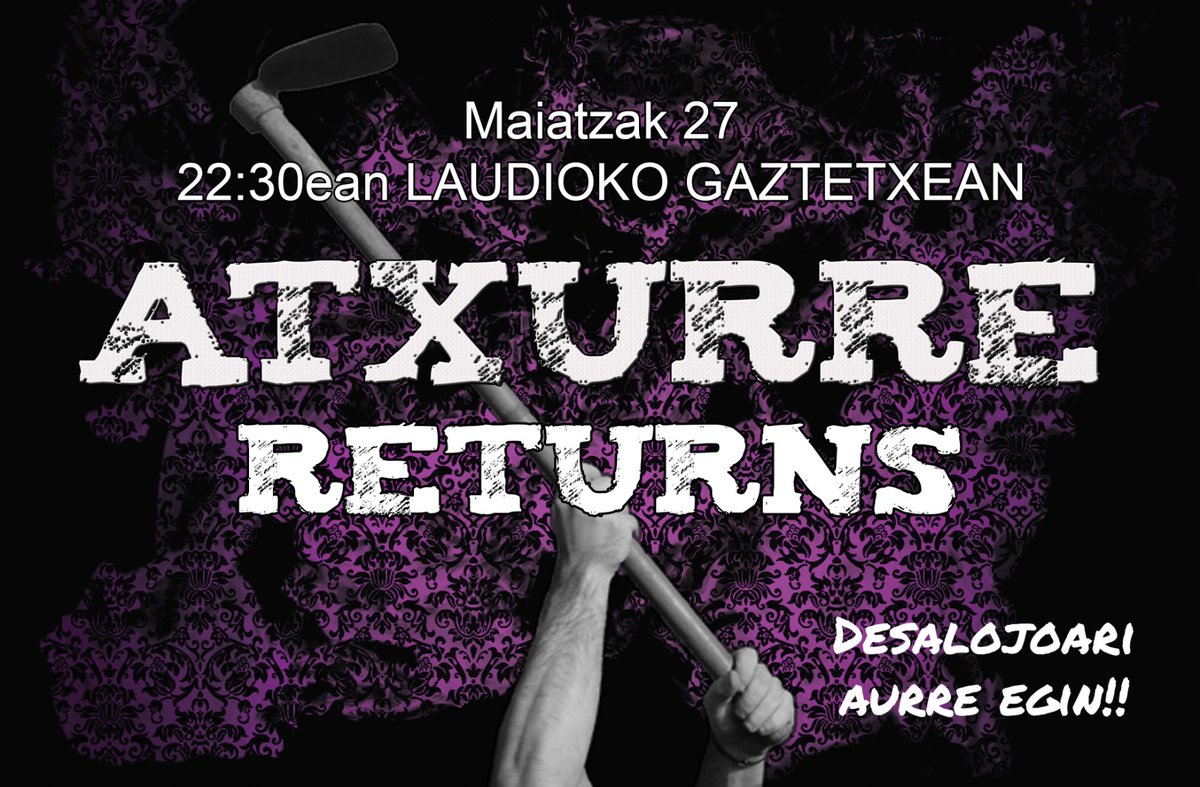 ADI!!!!
 BUELTAN GARA!!
ATXURRE ALA HIL!!!!