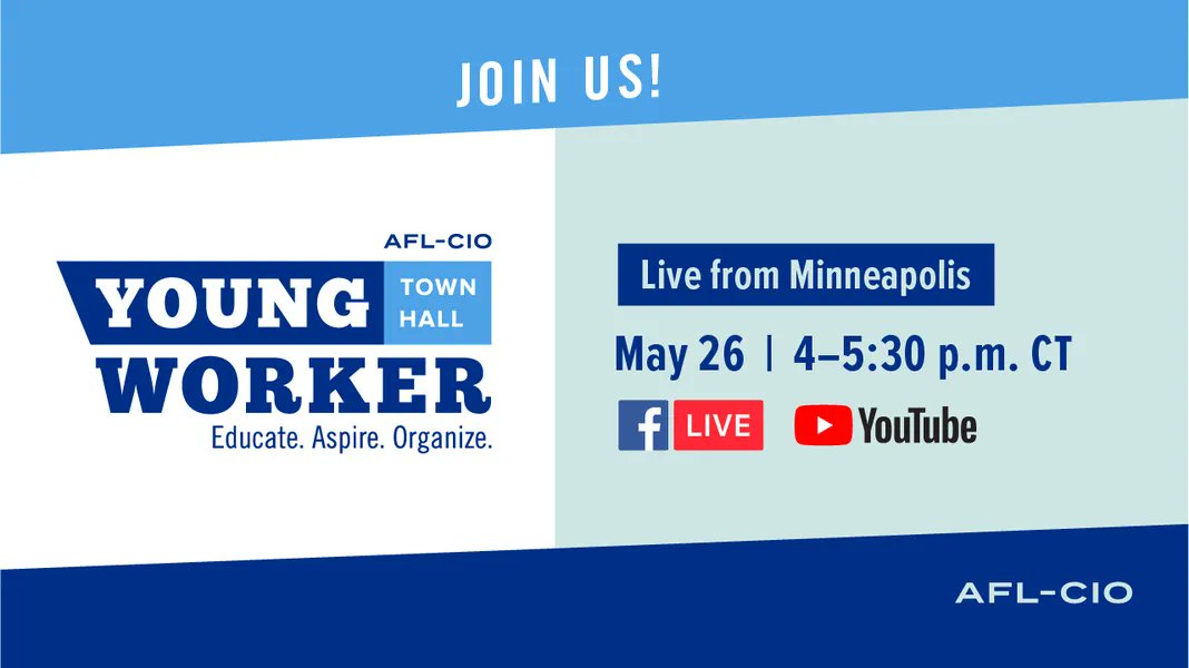 MNAFLCIO's tweet photo. THURSDAY: Young Worker Town Hall https://t.co/vtJWNxYwSL We're excited to welcome @AFLCIO President @lizshuler to Minnesota. Space is extremely tight, so join us online! https://t.co/FL3oWqehxW