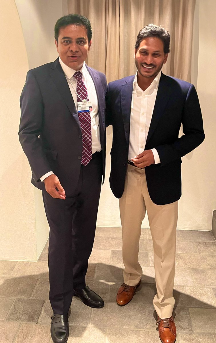 KTRBRS's tweet photo. Had a great meeting with my brother AP CM @ysjagan Garu https://t.co/I32iSJj05k