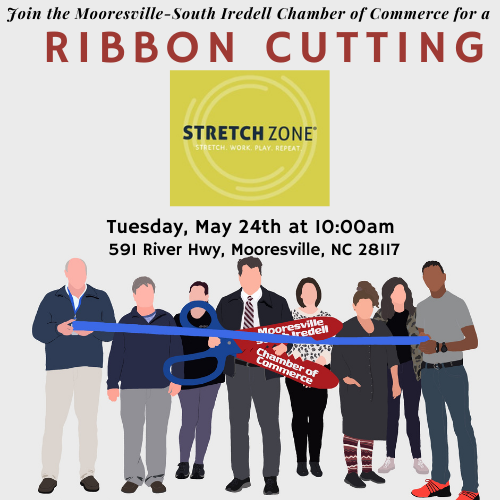 Be sure to join us tomorrow for the Stretch Zone's Ribbon Cutting!
.
.
.
#businessnews #smallbusiness #supportlocalbusiness #mooresville #lakenorman #marketing #advertising #ribboncutting #grandopening
