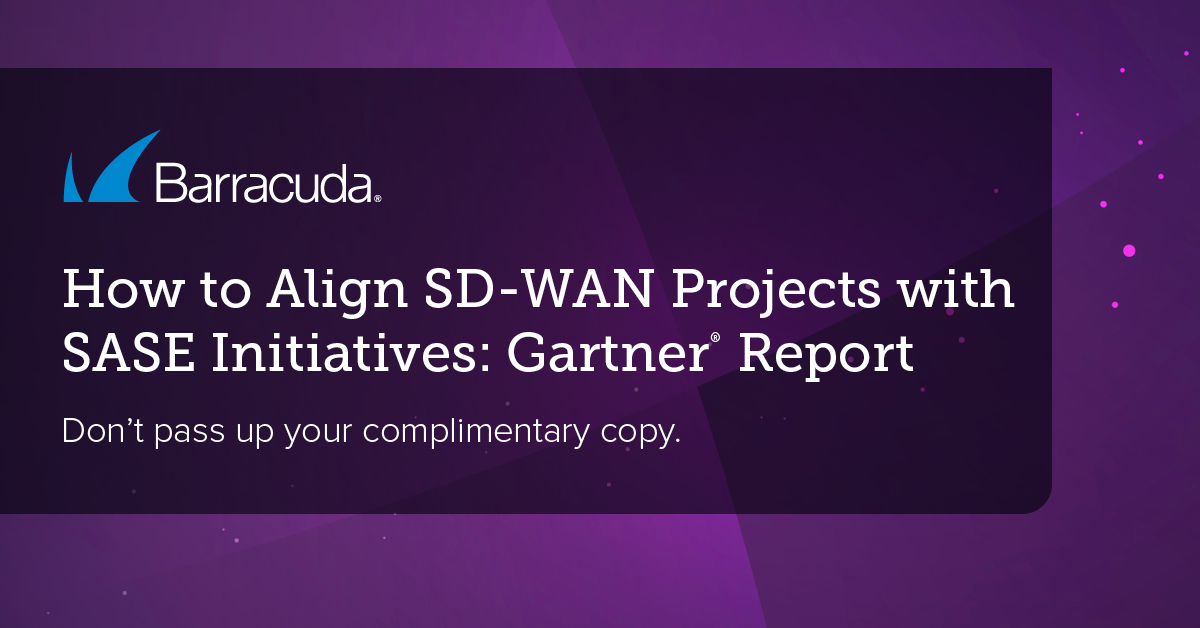 Optimize network performance and security and avoid security incidents, downtime, and increased TCO https://t.co/ECYeZIFtn6 Get your complimentary copy of the Gartner® report about aligning your IT and security teams #SDWAN #SASE https://t.co/TkD0IM9UHS