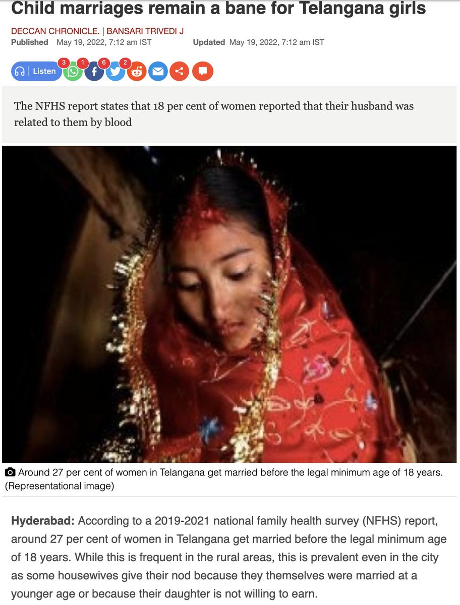 #FeministAware <a href="/bansaritrvd/">Bansari Trivedi</a> 
#FakeNEWSAlert

Woman aged between 20-24, just one bit of total segment &amp; even then the combined has come down by 3%. 

But, no, we will false cry..

Where the hell is 27% mentioned for all women in TS?
SHAME <a href="/DeccanChronicle/">Deccan Chronicle</a> 

im4change.org/docs/Telangana…