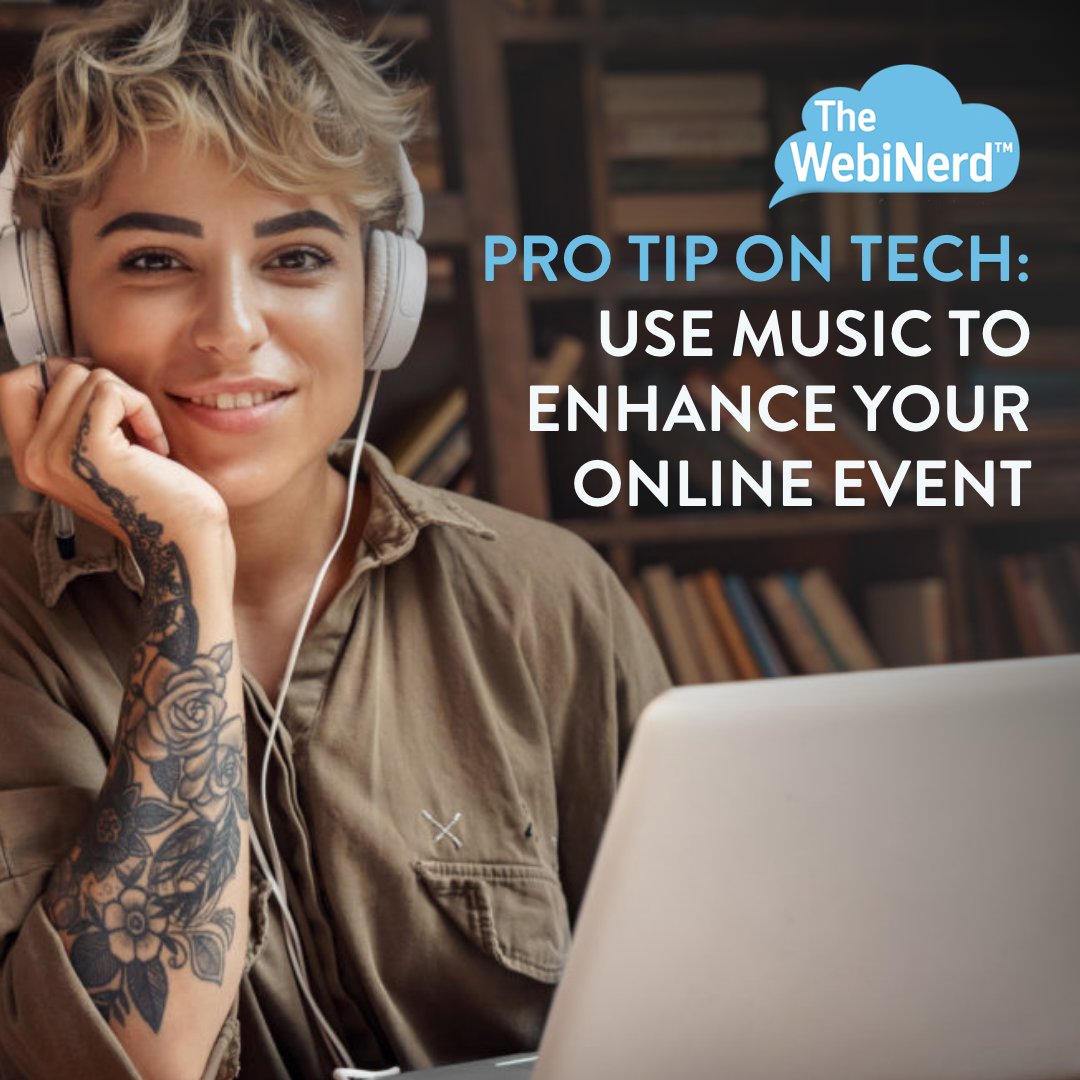 TheWebiNerd's tweet photo. 🎵 Wondering how you can use music to enhance your online event?
Click the link to learn more https://t.co/NQAQN3TkHB 
#TechnologyDay #VirtualEvents https://t.co/tmtVWztU6K