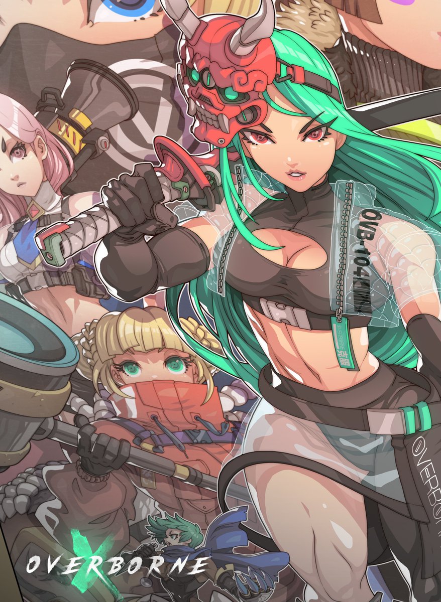 We've been busy; here's a little preview of a pinup illustration from one of our founders.🍀

#NFTCommunity #OVERBORNE #Cyberpunk