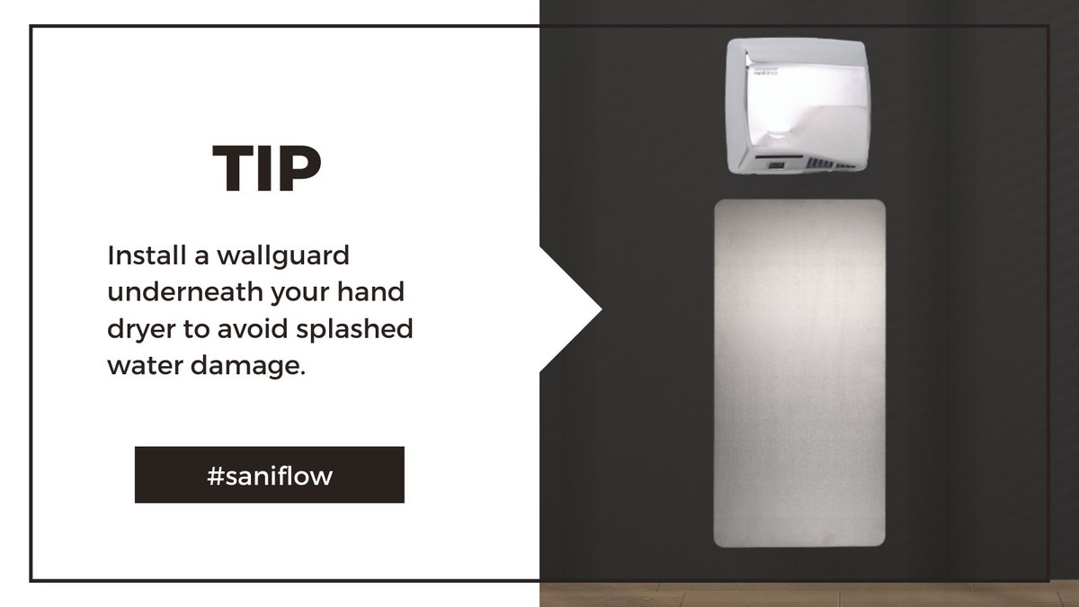 saniflow's tweet photo. Protect your walls with a wallguard!
We offer 3 finishes: White, Black, and Satin Stainless Steel.
For more info or a quote, please visit: https://t.co/H4BEgXVvTf
or send us an email to sales@saniflowcorp.com
#Wallguard #Splashguard #HandDryer #Division10 #DivisionTen https://t.co/44GfCbcHwB