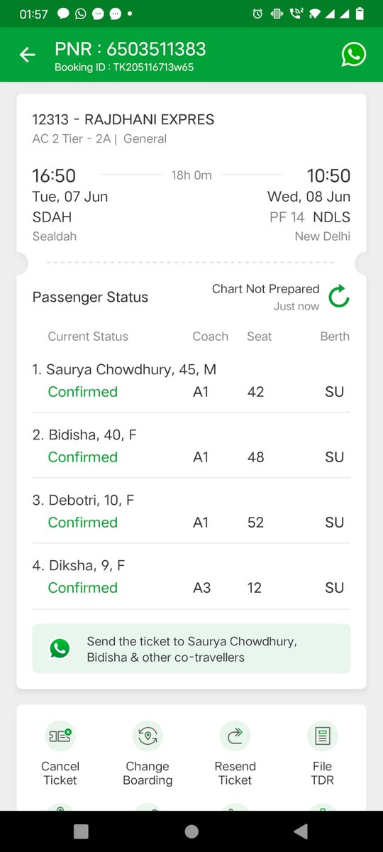 Basu50550434's tweet photo. @RailMinIndia @AshwiniVaishnaw This is what happens when you book through IRCTC app.A 9yrs old girl child allotted seat in AC 2 Tier in total different compartment and this is 3 Rd time happening Dear Railway top guns please fix this issue in your IRCTC app so people can travel https://t.co/gUxtII3P2l