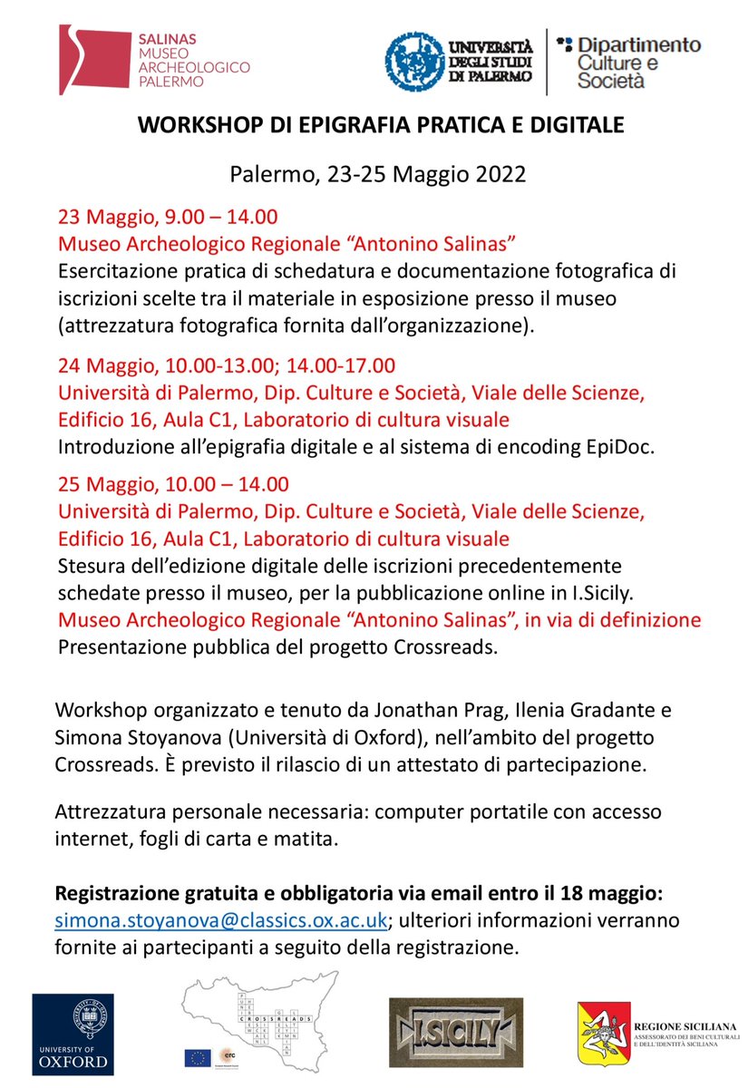 Sicilyepigraphy's tweet photo. Fantastic first day with some amazing students from @unipa_it at the @MuseoSalinas, working together with @SimonStoyanova and @IGradante on the epigraphic collection. All supported by the @Regione_Sicilia and @AlbertoSamona. Tomorrow we trying encoding in #epidoc! https://t.co/GVk9doO5TP