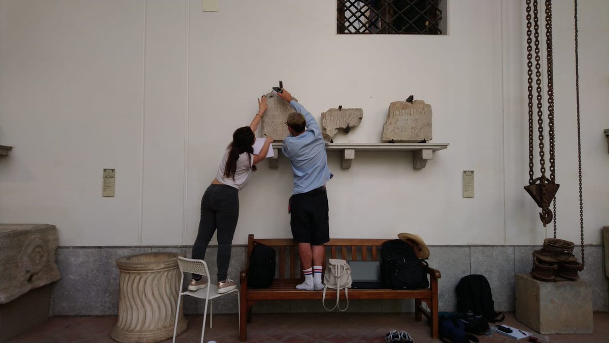Sicilyepigraphy's tweet photo. Fantastic first day with some amazing students from @unipa_it at the @MuseoSalinas, working together with @SimonStoyanova and @IGradante on the epigraphic collection. All supported by the @Regione_Sicilia and @AlbertoSamona. Tomorrow we trying encoding in #epidoc! https://t.co/GVk9doO5TP